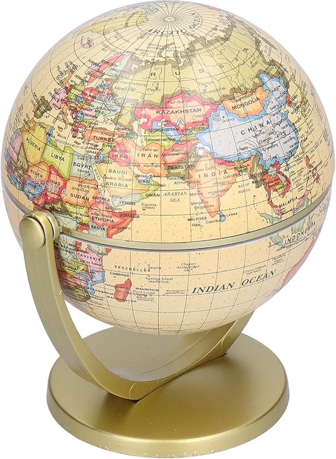 نسخة إنجليزية سطح المكتب كرة أرضية دوارة ديكور منزلي حديث طباعة نص واضح - Image 3