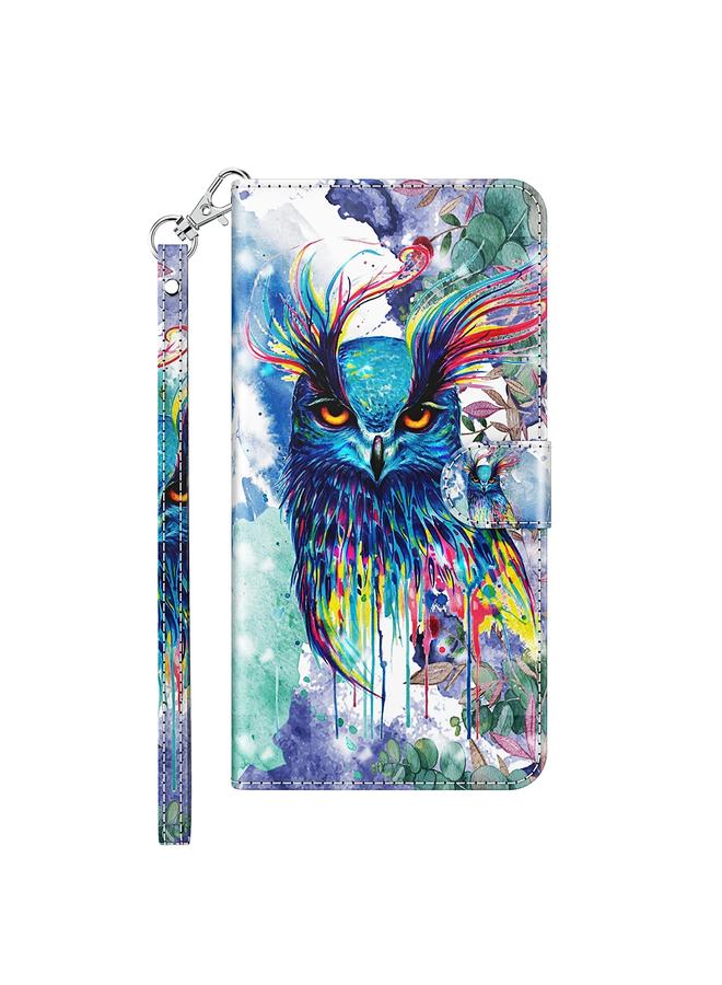 S-TOP Case For Motorola Moto G62 3D Painting Pattern TPU + PU Leather Phone Case - Image 2