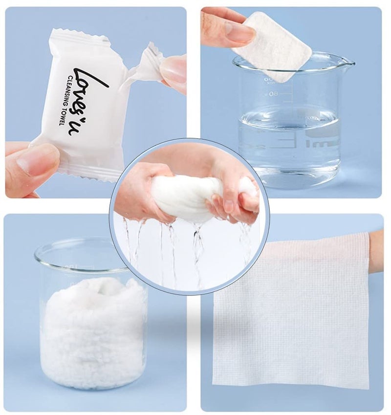 QUALIALL Compressed Washcloths Towels, Premium Disposable Wash Cloths for Travel Camping - Image 5