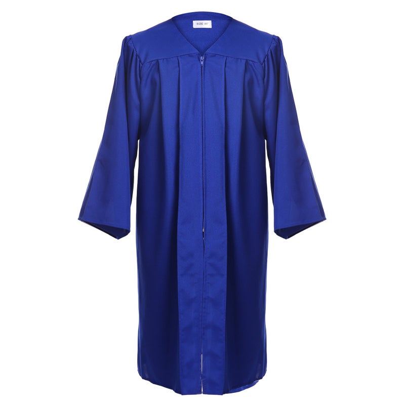 FtyFty Unisex Adult Matte Graduation Cap and Gown Tassel Set (Royal Blue, 48''(5'3''-5'5'')) - Image 2