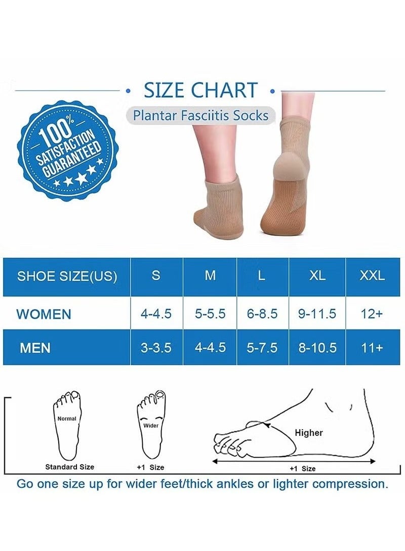 general Ankle Compression Sleeve 20-30 Mmhg Foot Sleeves Recovery Sports Achilles Beige M - Image 5