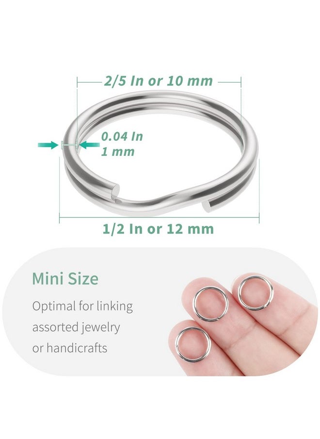 Pawfly 100 Pack 1/2 Inch Split Key Rings Mini Jump Rings Dog Tag Rings With Double Loops Small Metal Rings Connectors For Car Keys Jewelry Necklaces Bracelets Earrings Crafts Ornaments And Diy Arts  - Image 2