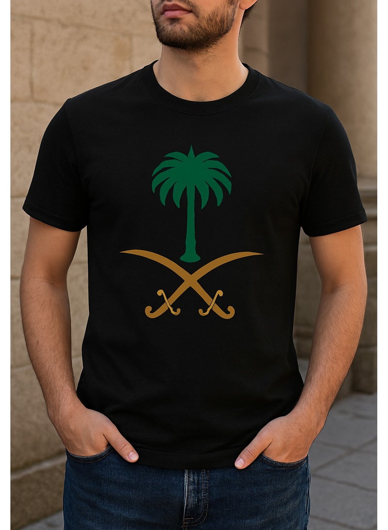 أتش أف أيه اتش اف ايه تيشرت قطن 100% بتصميم شعار السعودية - Image 3