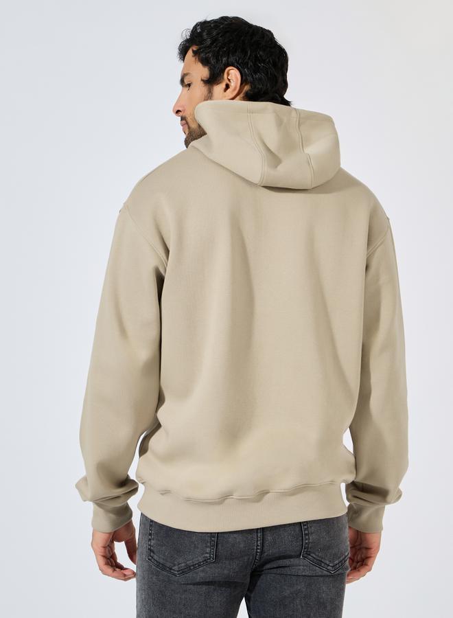 ستايلي هودي فليس بقصة مريحة وجيوب كانجارو - Image 4