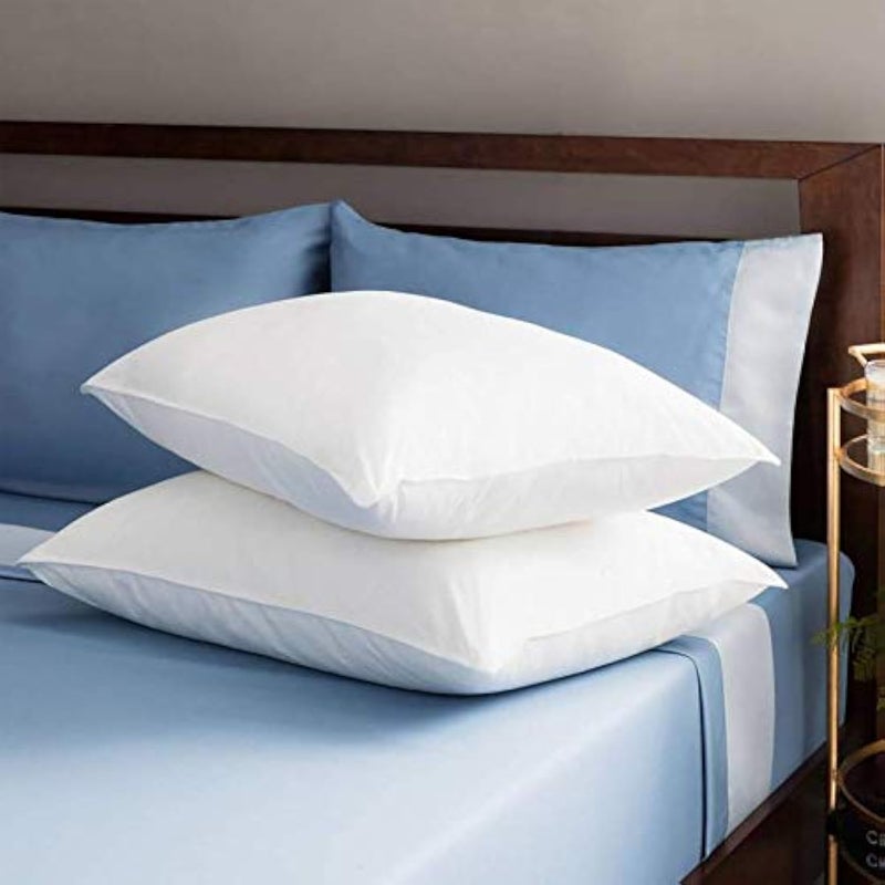 DAKSH 2 Piece Microfibre Fluffy Pillow for Giving Support to Your Neck, White (20 * 30in) - Image 1