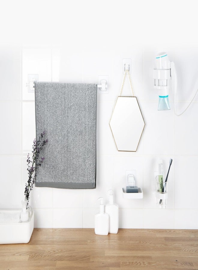 DeHUB Soap Holder with Drainage, Soap Dispenser for Bathroom, Shower, Sink, Countertop, Easy Installation, No Drilling, No Glue, Wall Mounted, Home Decor Essentials, White - Image 4
