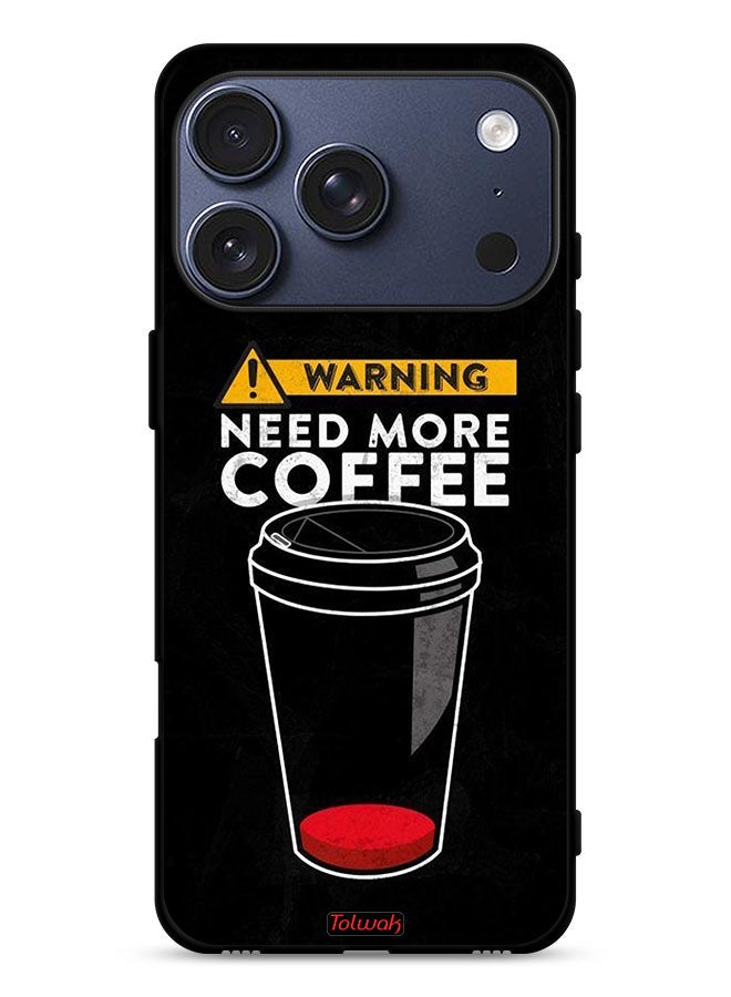 Tolwak Apple iPhone 17 Pro Protective Case Cover Need More Coffee - Image 1