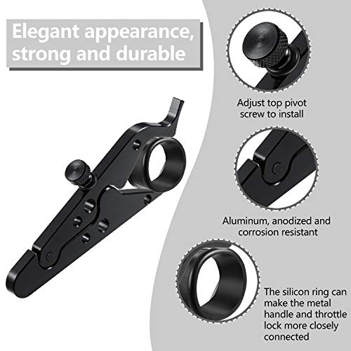 BBTO 2 Sets Motorcycles Throttle Lock Motorcycle Cruise Control Universal Throttle Assist Wrist Cruise Hand Grip Clamp with Silicone Ring Protect for Bike Motorcycle - Image 4