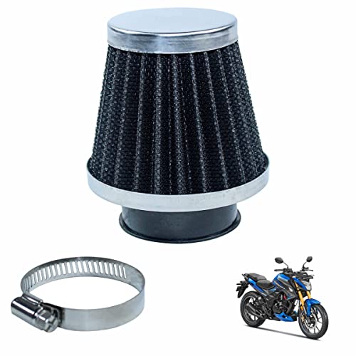 Asryd Motorcycle Air Filter Pods, Motorcycle Air Filter 42mm Round Tapered Clamp-on Pod Intake Filter Cleaner For Honda Hornet 2.0 (Pack of 1) - Image 1