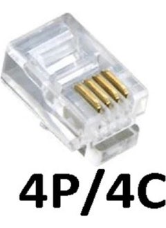 RJ11 4pin Telephone Jack Connector 4P4C 100 Pcs
