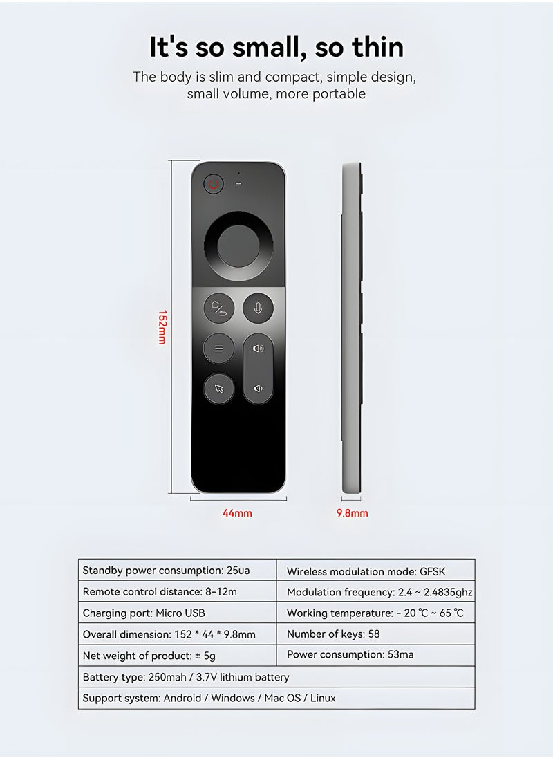 W3 Joystick for Samsung/Sony/TCL - Keyboard + Mouse + Voice