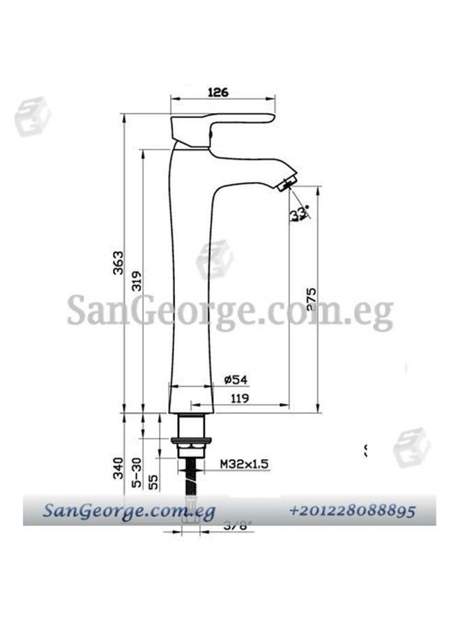 سار ديزاين SD خلاط حوض لونج ترينيتى 1043 روز جولد - Image 2