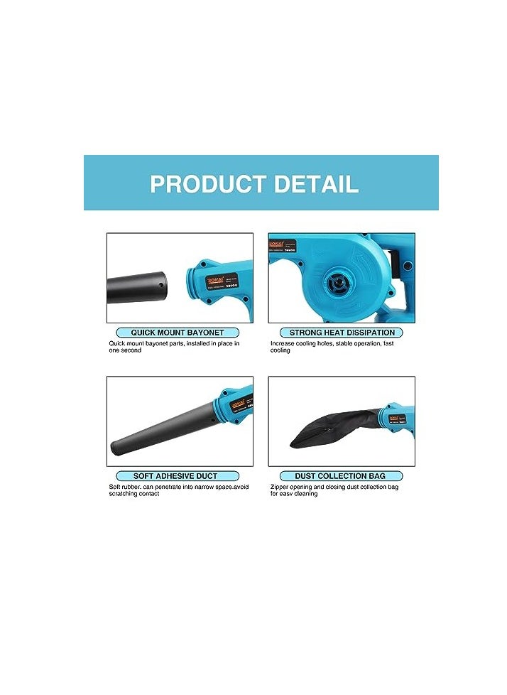 Rechargeable High capacity Electric Cordless Lightweight Leaf Blower 68V for Lawn Care Blowing and Yard Cleaning - pzsku/ZDD71B30E756109D356D7Z/45/_/1716559697/098f708f-4307-4c99-bc46-bd3d343c3505