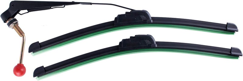 Xislet 2 Pack UTV Windshield Wiper Kit Hand Operated UTV Wiper Kit Compatible with Polaris Ranger RZR Can Am Kawasaki Honda Pioneer Golf Cart Windshield Washer Wiper - Instruction Included - Image 1