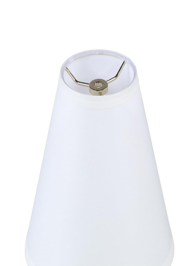 Aspen Creative 32170 Transitional Empire Shape Spider Construction Lamp Shade in Off White, (4" x 8" x 8") - Image 4