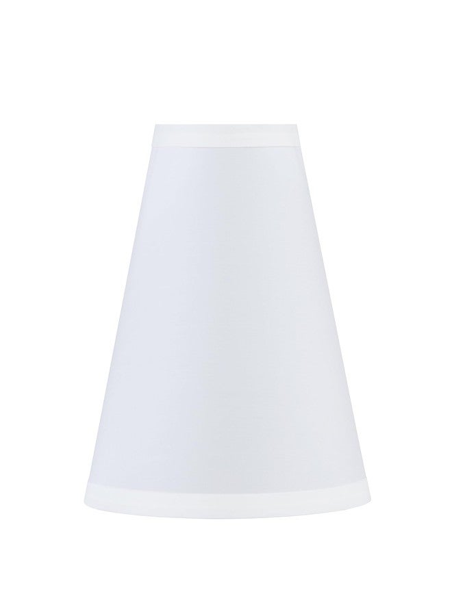 Aspen Creative 32170 Transitional Empire Shape Spider Construction Lamp Shade in Off White, (4" x 8" x 8") - Image 3