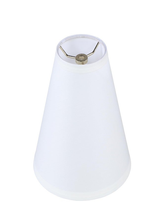 Aspen Creative 32170 Transitional Empire Shape Spider Construction Lamp Shade in Off White, (4" x 8" x 8") - Image 1