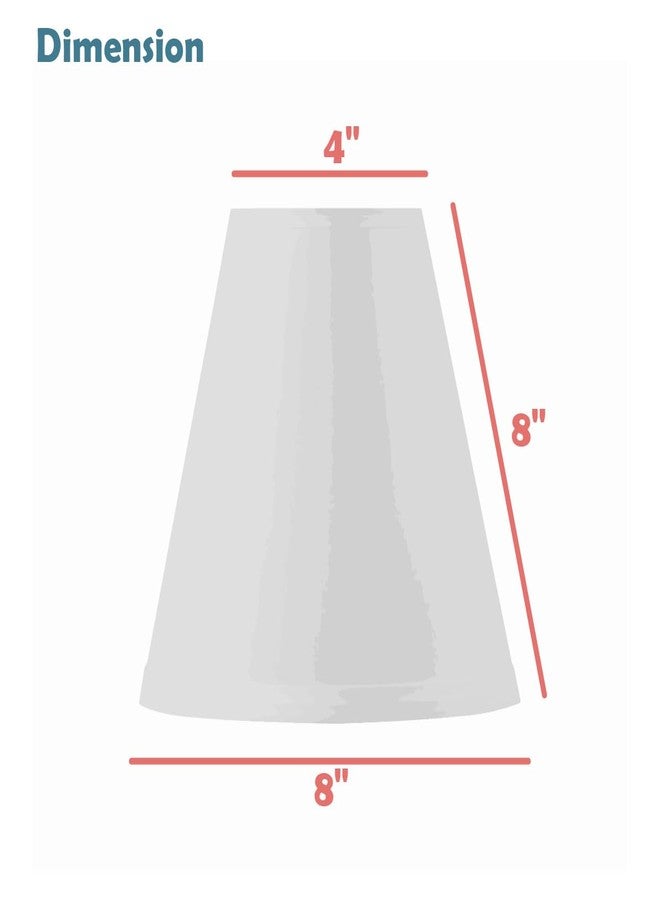 Aspen Creative 32170 Transitional Empire Shape Spider Construction Lamp Shade in Off White, (4" x 8" x 8") - Image 5