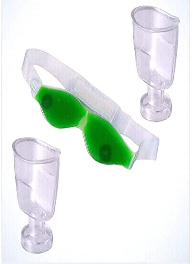 ACi Eye Mask 1 Aloe Vera Cool Gel Eye Mask with 2 Pc Eyes Wash Cup Kit - Image 1