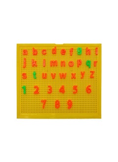 vGRASSP VGRASSP Alphabet and Number Platter Fun Learning Toy Set for Children with Plastic Board and 90+ Colorful Blocks - Endless Imagination and Learning - Multicolor (Color As Per Stock)  - Image 1