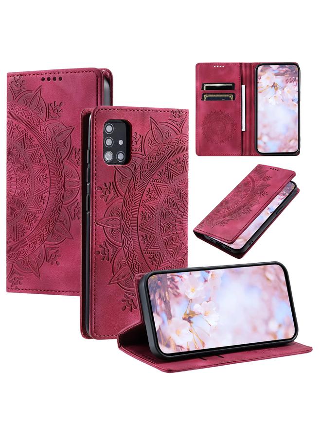 S-TOP Case For Samsung Galaxy A51 / M40s 4G Totem Embossed Magnetic Leather Phone Case - Image 1