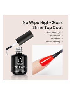 Beetles 2 Pcs 15ml No Wipe Gel Top Coat and Base Coat Set - Shine Finish and Long Lasting, Soak Off LED Nail Lamp Gel Base Top Coat Finish Nail Art Design Manicure Gifts for Women - pzsku/ZDD71D7A5892BCB02599DZ/45/_/1714945633/55f3ea88-fb29-4d79-9d01-5a8d836941c8