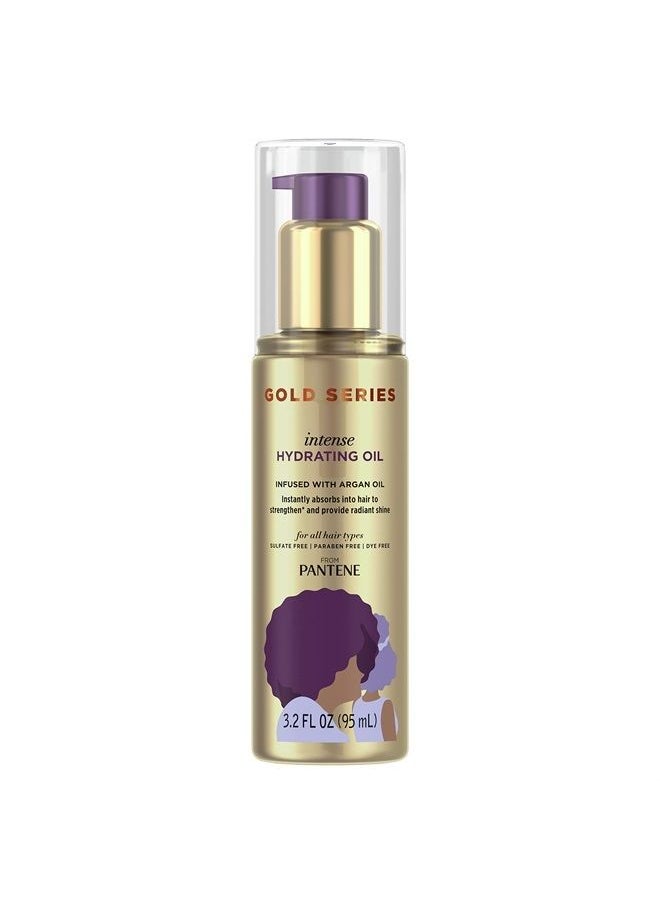 Pantene , Hair Oil Treatment, Sulfate Free, Intense Hydrating, Pro-V Gold Series, for Natural and Curly Textured Hair, 3.2 fl oz  - Image 1