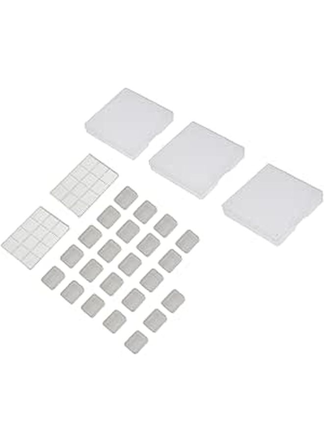 25 Pcs Plastic Watercolor Palette Portable Divided Storage Box For Artists DIY Painting - Image 1