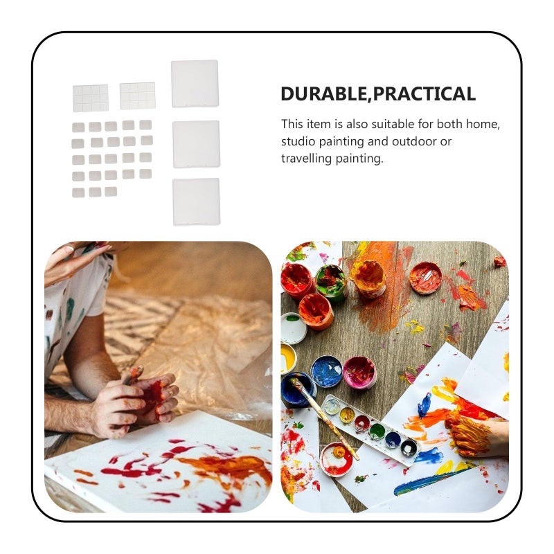 25 Pcs Plastic Watercolor Palette Portable Divided Storage Box For Artists DIY Painting - Image 5