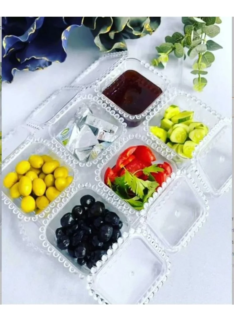 Hane216 Acrylic Transparent Beaded Breakfast Set