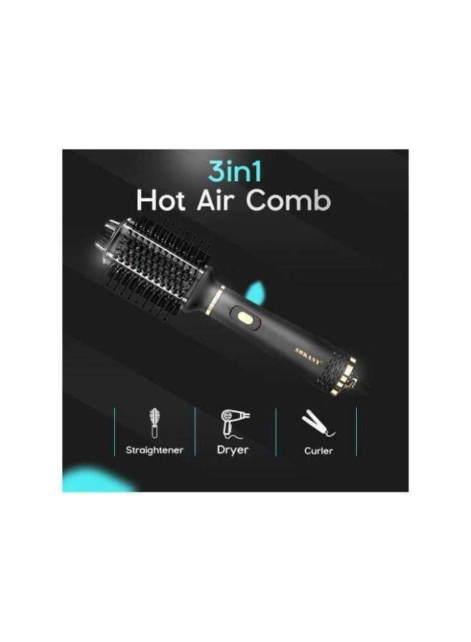 Sokany 1922 3-in-1 Hot Air Comb - Hair Dryer, Straightener & Volumizer - 1000W - Nano Ceramic - Image 2
