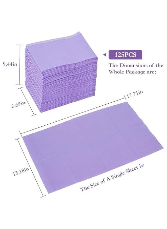 HOOKOR - Durku 125Pcs Disposable Nail Art Table Mat, Waterproof Nail Tips Art Table Towels Mat, Nail Art Mat Paper Sheet, Nail Tips Art Waterproof Pad for Salon (Purple) - Image 1