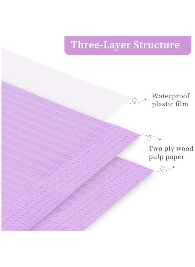 HOOKOR - Durku 125Pcs Disposable Nail Art Table Mat, Waterproof Nail Tips Art Table Towels Mat, Nail Art Mat Paper Sheet, Nail Tips Art Waterproof Pad for Salon (Purple) - Image 1
