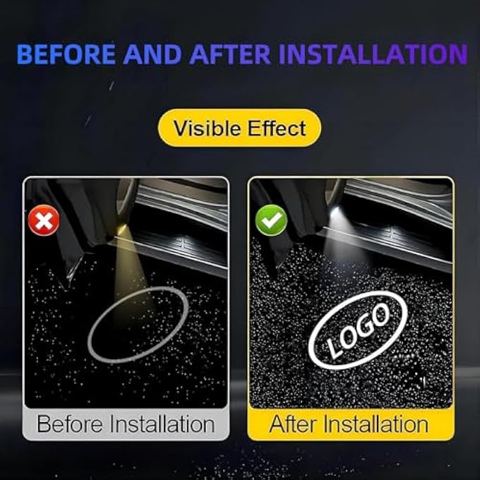 ريحني قطعتان من مصابيح باب السيارة مع شعار بروجيكتور متوافق مع TerraAltimaMaximaArmadaTitanQuestPathfinder ملحقات مصابيح الترحيب LED بدون بهتان مناسبة للسيارة - Image 3