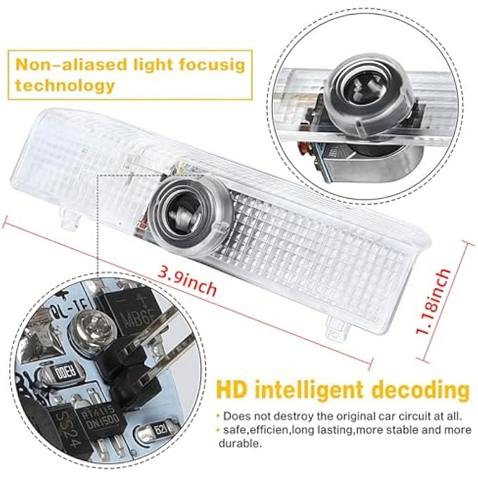 ريحني قطعتان من مصابيح باب السيارة مع شعار بروجيكتور متوافق مع TerraAltimaMaximaArmadaTitanQuestPathfinder ملحقات مصابيح الترحيب LED بدون بهتان مناسبة للسيارة - Image 5