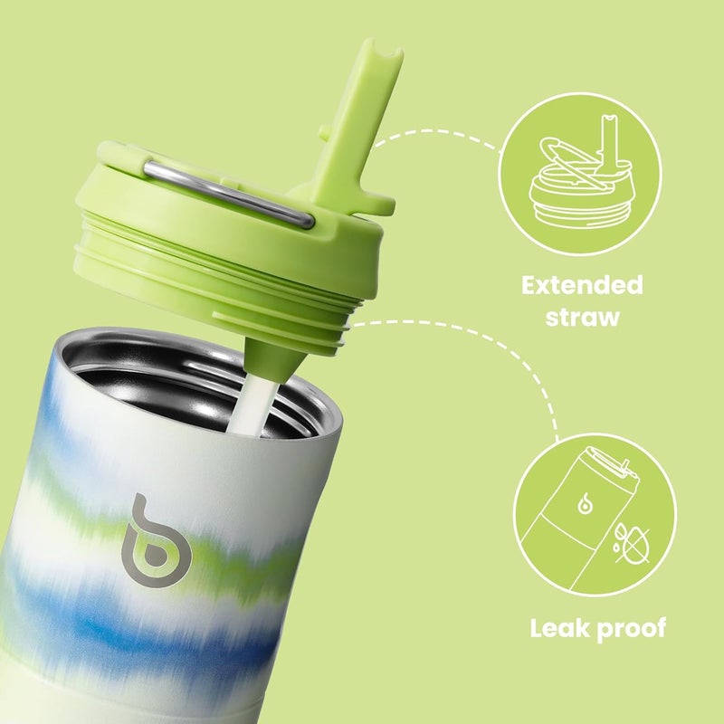 bottle bottle 24oz(700ml) Insulated Water Bottle with Straw Lid and Handle for Sports, Travel, Double Walled Stainless Steel Bottles, BPA Free (Fog) - Image 3
