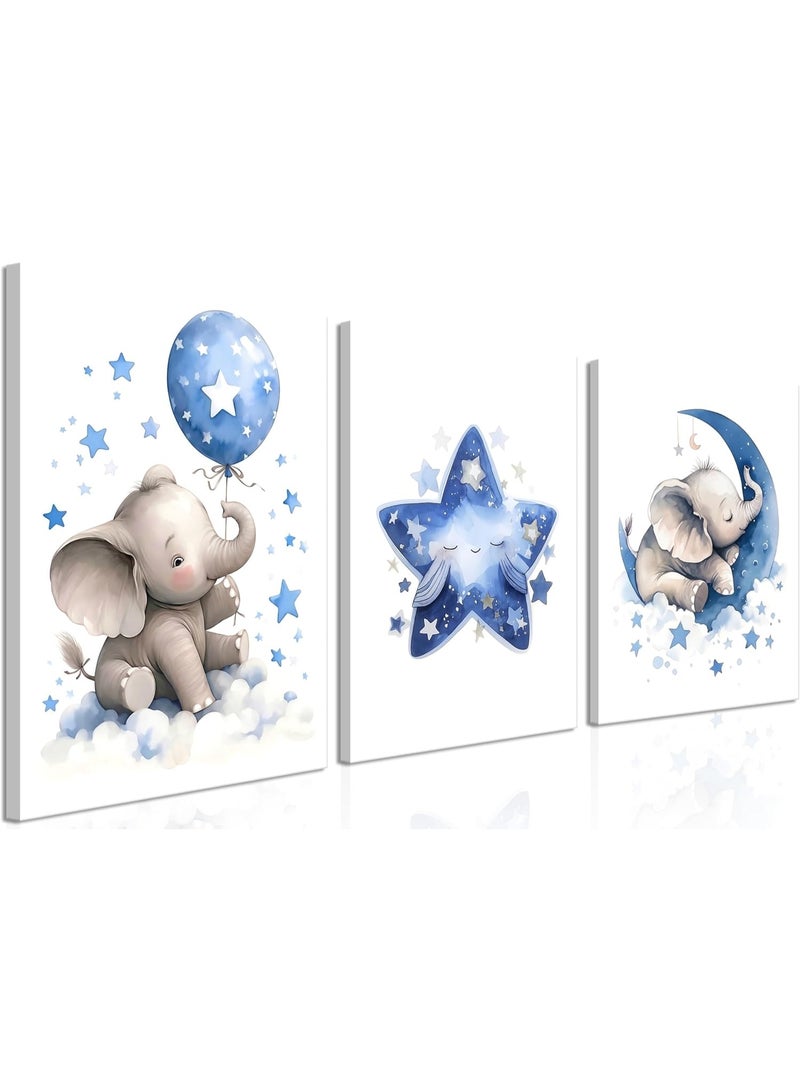 موان تابلوه حائط اطفال 3 قطع 30×40 سم لكل قطعة - سمك 30 مم - طباعة ديجيتال بطبقة UV - لاصق ذاتي سهل التركيب- خامات امنه - Image 1