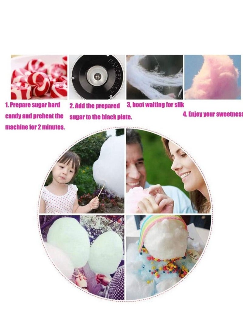 ELTRAZONE Cotton Candy Machine Upgrade Style Household Diy Childrens Cotton Candy Machine Fully Automatic Electric Fancy Mini Commercial RED - Image 4