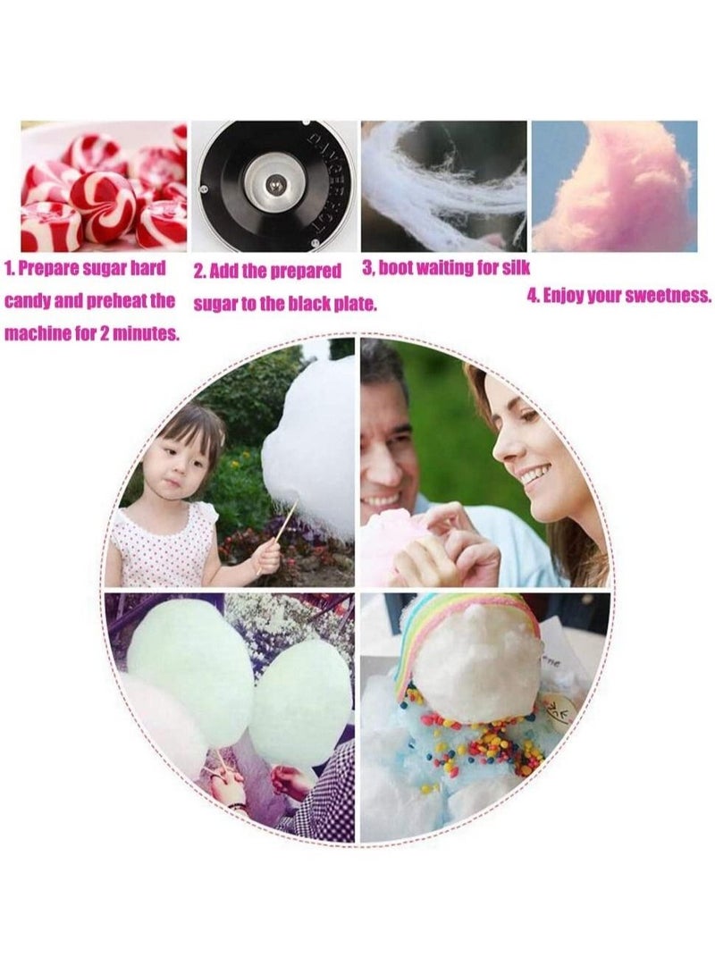ELTRAZONE Cotton Candy Machine Upgrade Style Household Diy Childrens Cotton Candy Machine Fully Automatic Electric Fancy Mini Commercial RED - Image 3