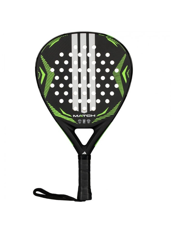 Adidas MATCH Black/Green 2026 Padel Racket - Lightweight Performance Racquet for Control, Power & Comfort - Black/Lime