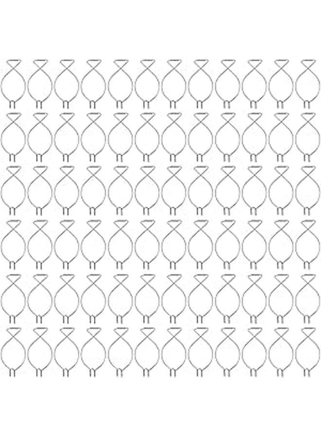 100 Pcs Steel Drop Ceiling Clips and Squeeze Hooks for Suspended Tile Ceilings Office Home Decoration - Image 1