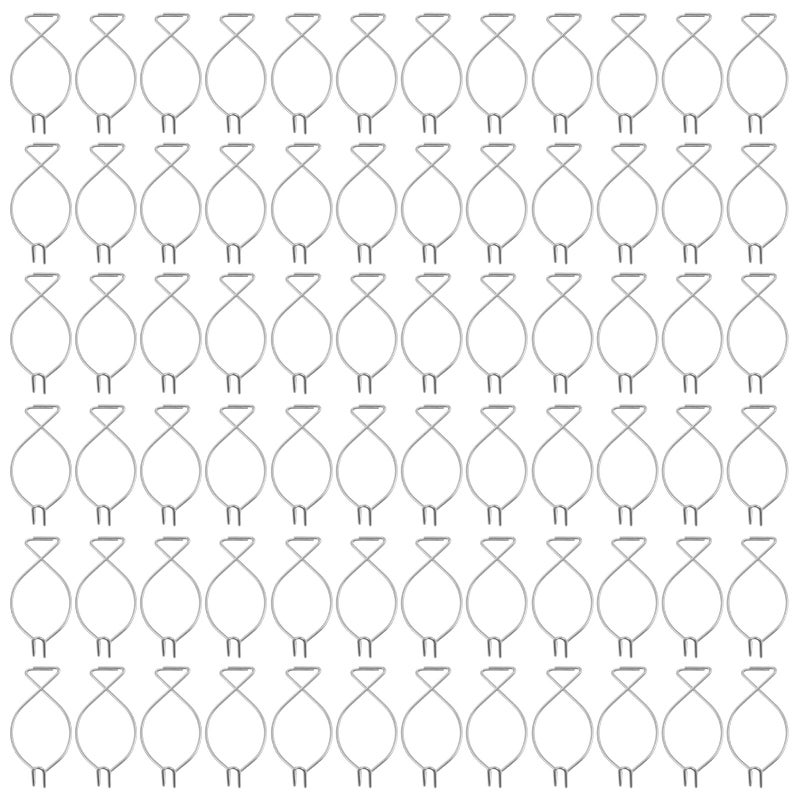 100 Pcs Steel Drop Ceiling Clips and Squeeze Hooks for Suspended Tile Ceilings Office Home Decoration - Image 2