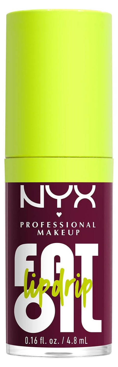 Fat Oil Lip Drip, Moisturizing, Shiny, Vegan Tinted Lip Gloss, Non-Sticky Finish, 12H Hydration, Squalane, Raspberry and Cloudberry Oils - (Deep Berry) - That'S Chic