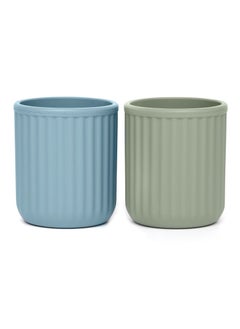 Excefore Toddler Cups Silicone Baby Cup - Mini Open Cup for Babies and Toddlers, Unbreakable Drinking Training Cup, BPA Free, 2 Pack, 6 Months+  - Image 1