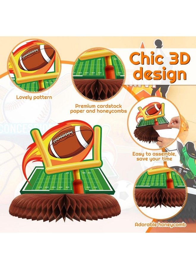 Leinuosen 10 Pcs Sports Themed Birthday Party Supplies Soccer Baseball Basketball Party Decorations Sports Party Decorations Football Table Decorations Sports Centerpieces For Kids Birthday Party Supplies  - Image 4
