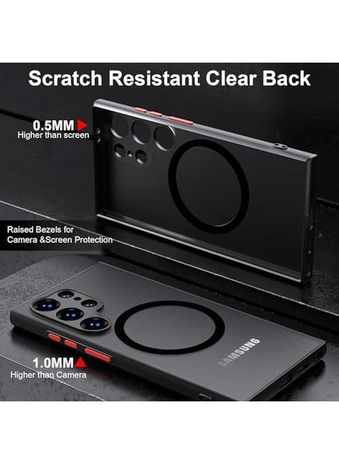erorex Case For Samsung Galaxy S24 Ultra With Military Grade Drop Protection Magnetic Case Compatible With Mag Safe Anty Slip Grip Gorgeous Protective Camera Bezel S24 Ultra Translucent Matte Case  - Image 3