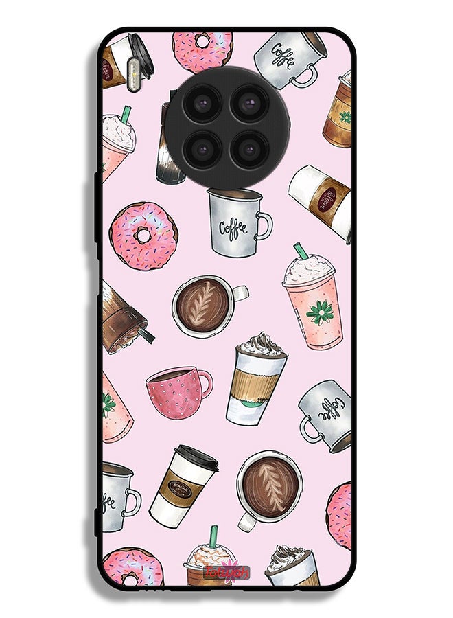 Tolwak Honor 50 Lite Protective Case Cover Coffee Lover Art - Image 2