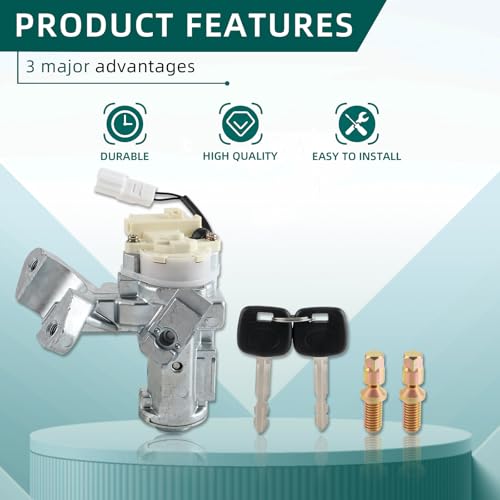 AUTOKAY 45020-06-4 45020064 Ignition Lock Cylinder Switch W/Key Fits for Toyota Camry 2002 2003 2004 2005 2006 No Chip - Image 4