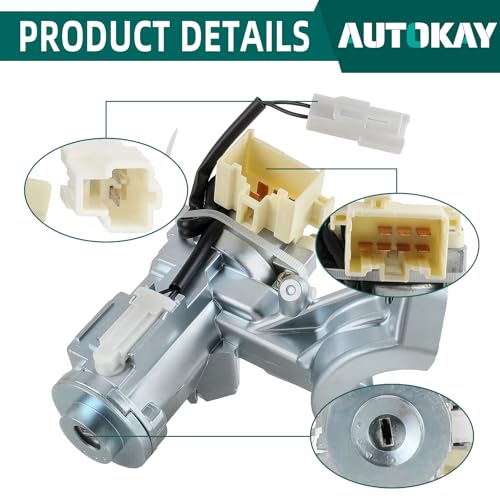 AUTOKAY 45020-06-4 45020064 Ignition Lock Cylinder Switch W/Key Fits for Toyota Camry 2002 2003 2004 2005 2006 No Chip - Image 5