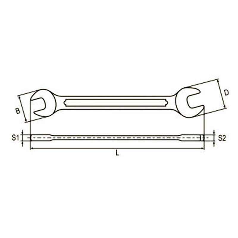 Yato 55X7MM Spanner Set Tools Kit Carbon Steel Spanner Industrial Home Use - Image 2